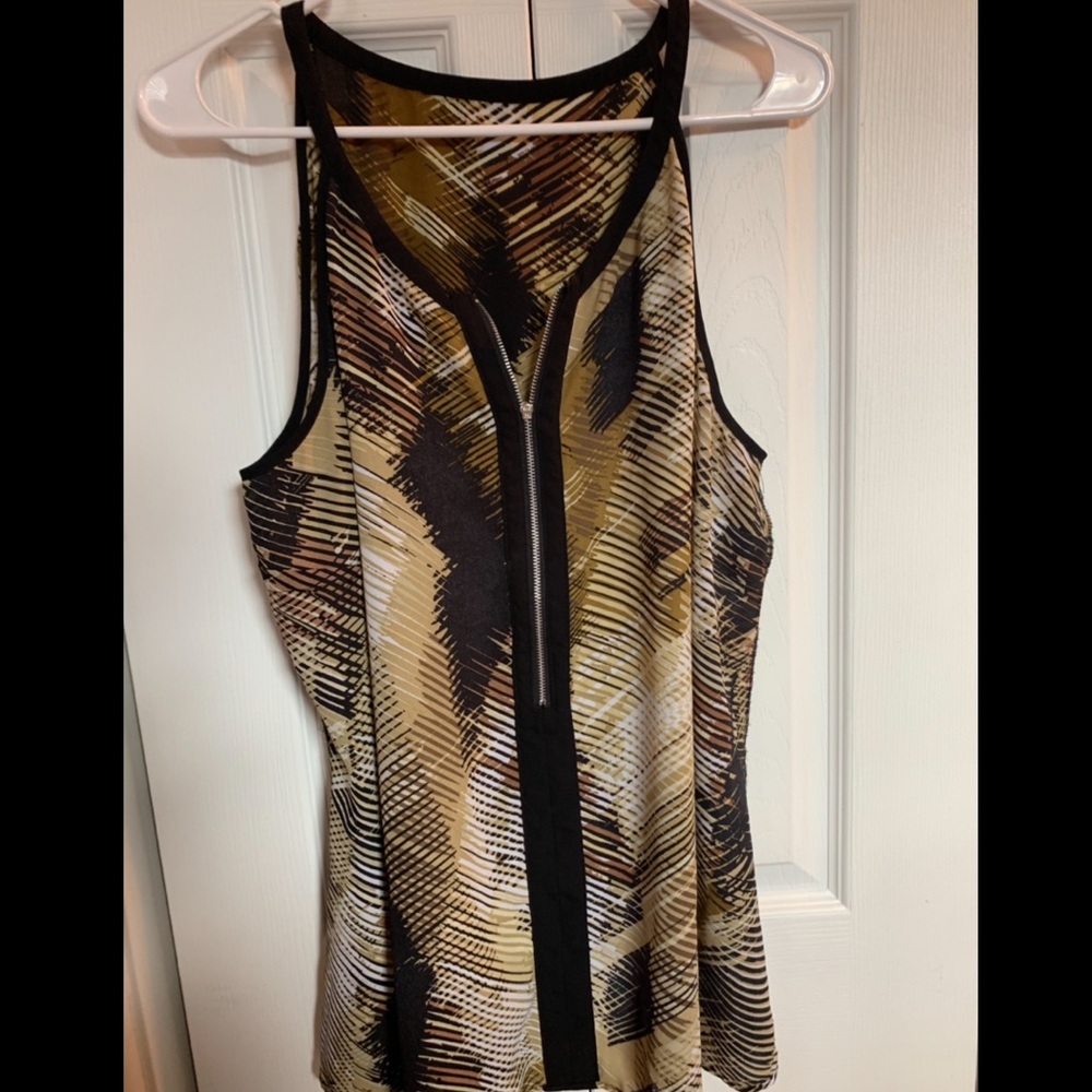 Front Zipper Blouse